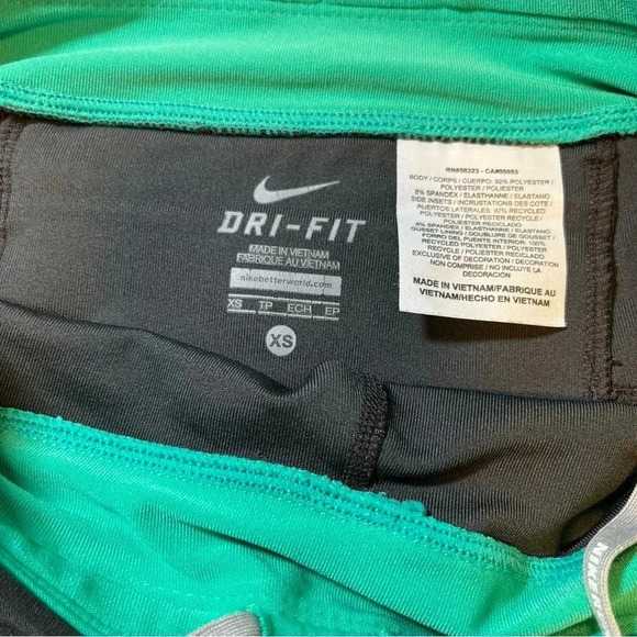 Nike Women’s size XS dry -fit running pants Green & Gray - Picture 2 of 9